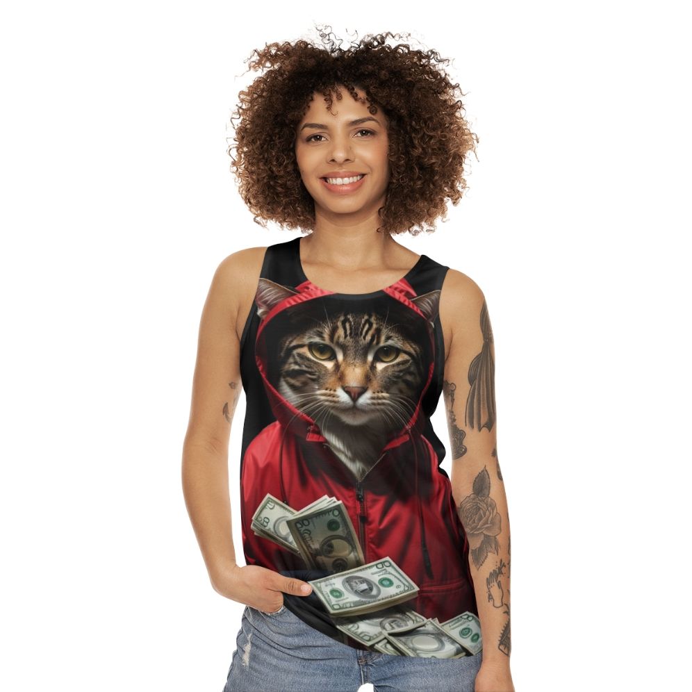 Money Heist La Casa De Papel Cat Unisex Tank Top - women