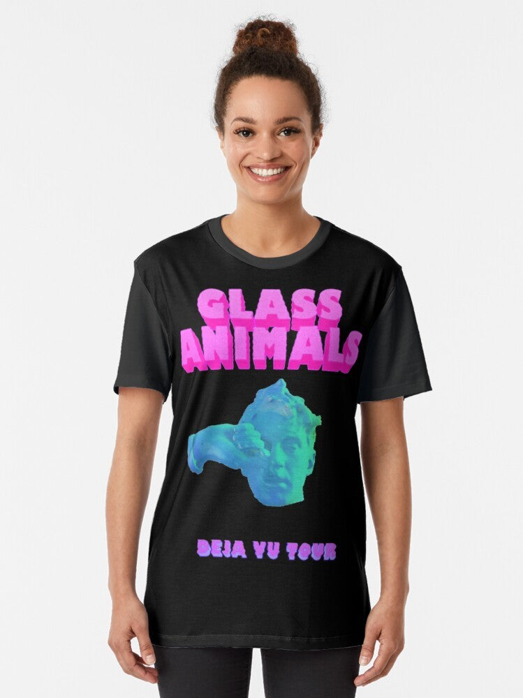 Glass Animals Deja Vu Graphic T-Shirt featuring the band's distinctive album artwork - Women