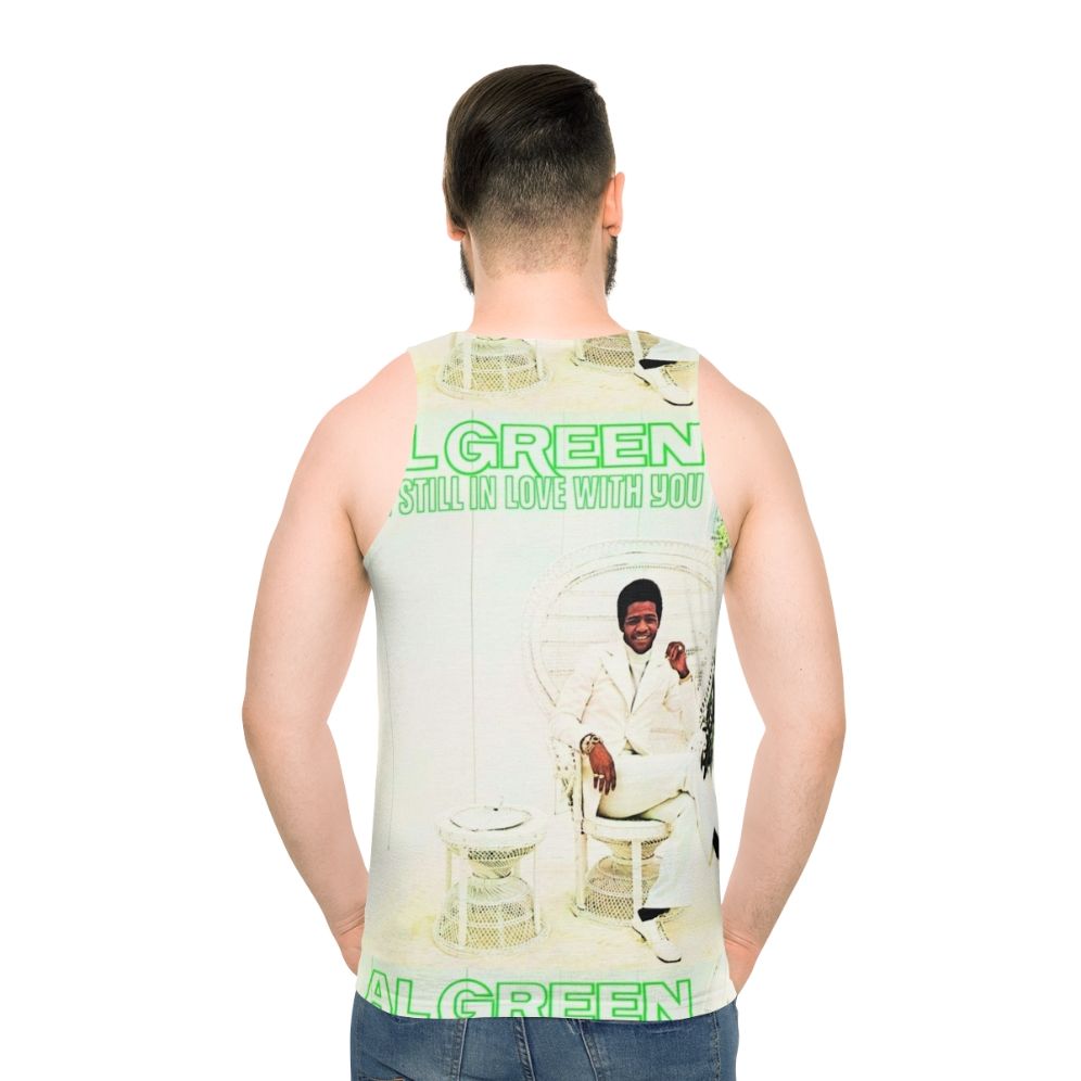 Retro album cover unisex tank top featuring funk and soul music - men back