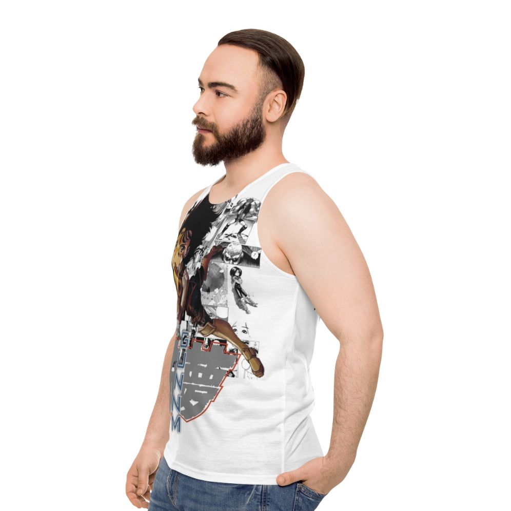 Unisex cyberpunk anime tank top - men side