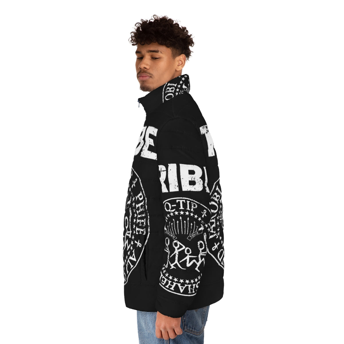 Tribe Puffer Jacket featuring hip hop inspired design - men side left