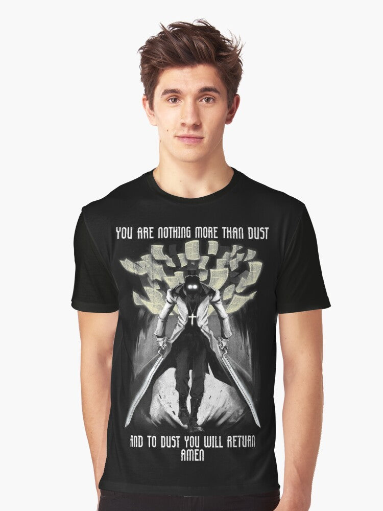 Hellsing Alucard "To Dust You Will Return" Graphic T-Shirt - Men