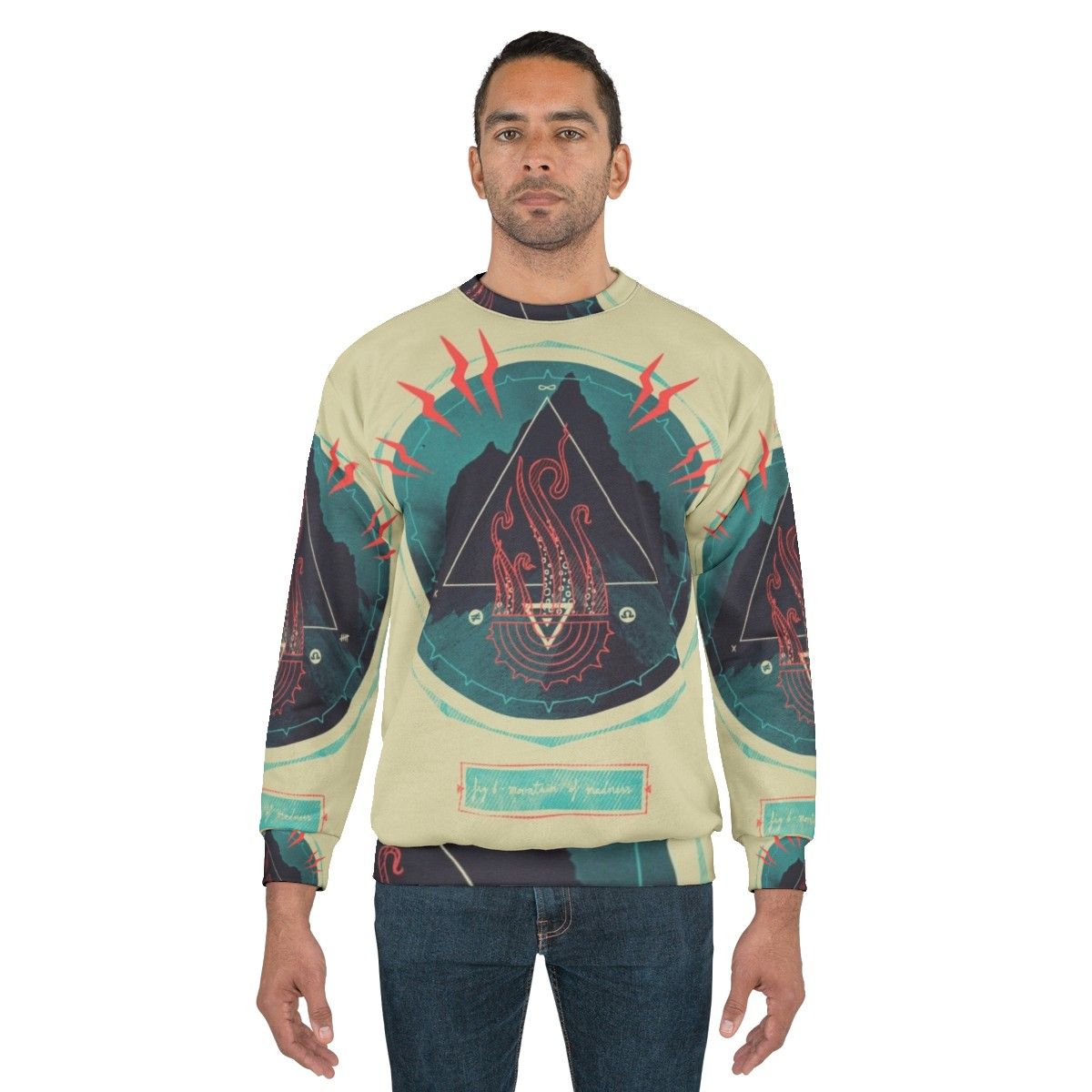 Lovecraft-inspired 'Mountain of Madness' abstract sweatshirt - men