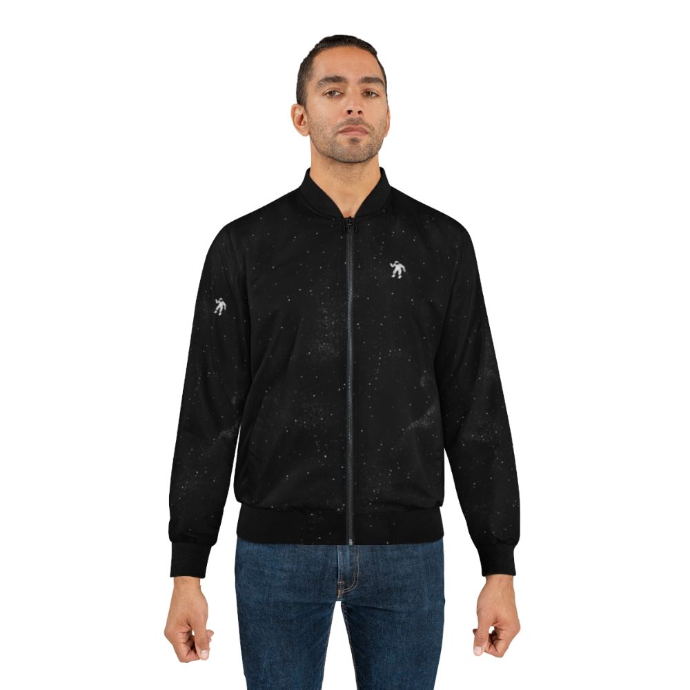 Cosmic Gravity Bomber Jacket with space-themed design - Lifestyle