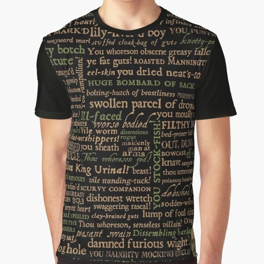 Shakespeare Insults - Revised Edition Graphic T-Shirt featuring witty Elizabethan quotes