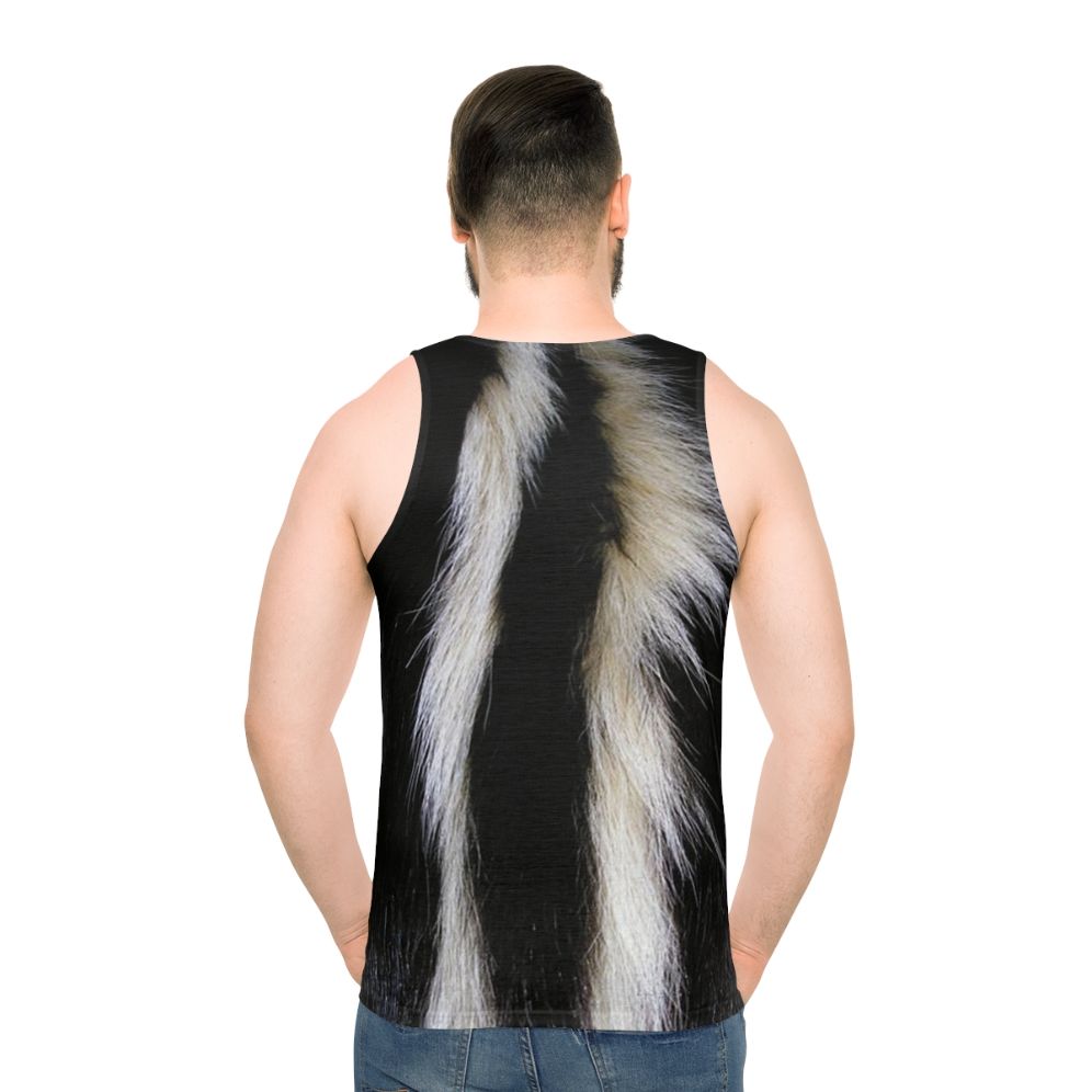 Skunk stripes unisex tank top - men back