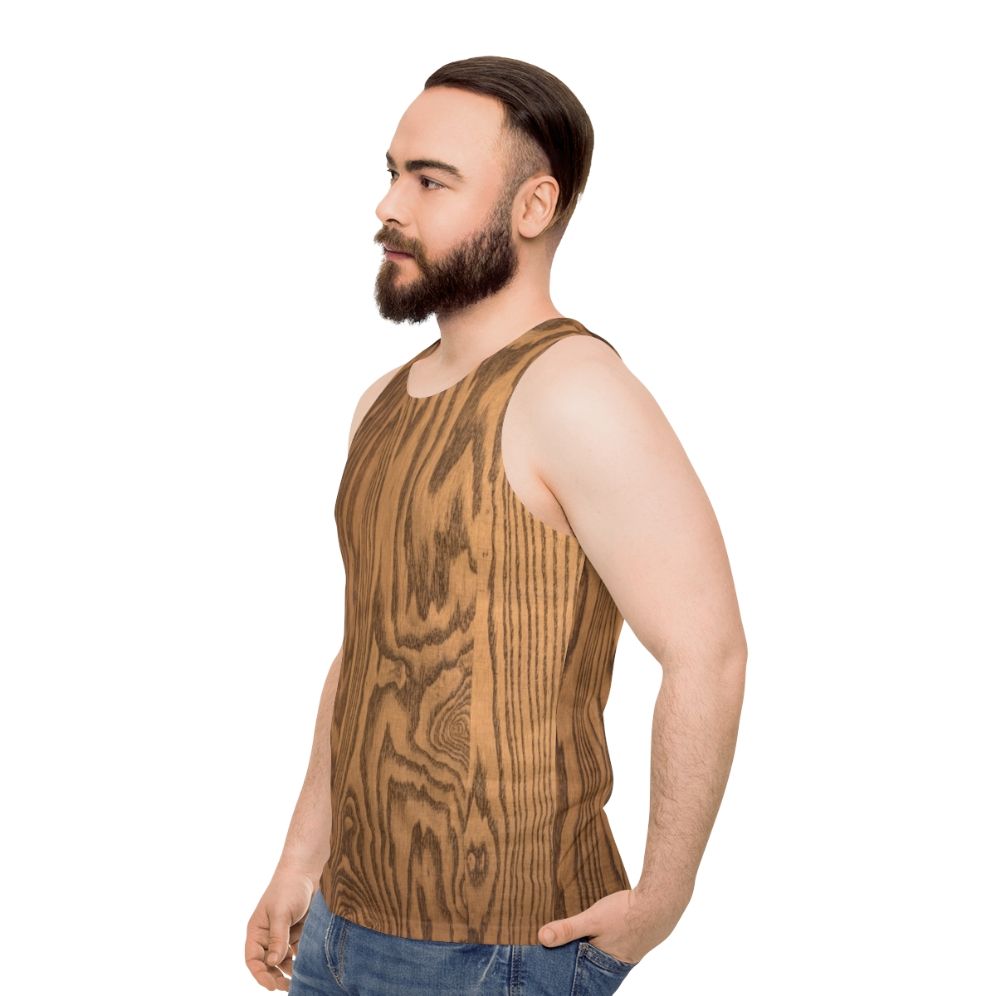 Wood Grain Unisex Tank Top - men side