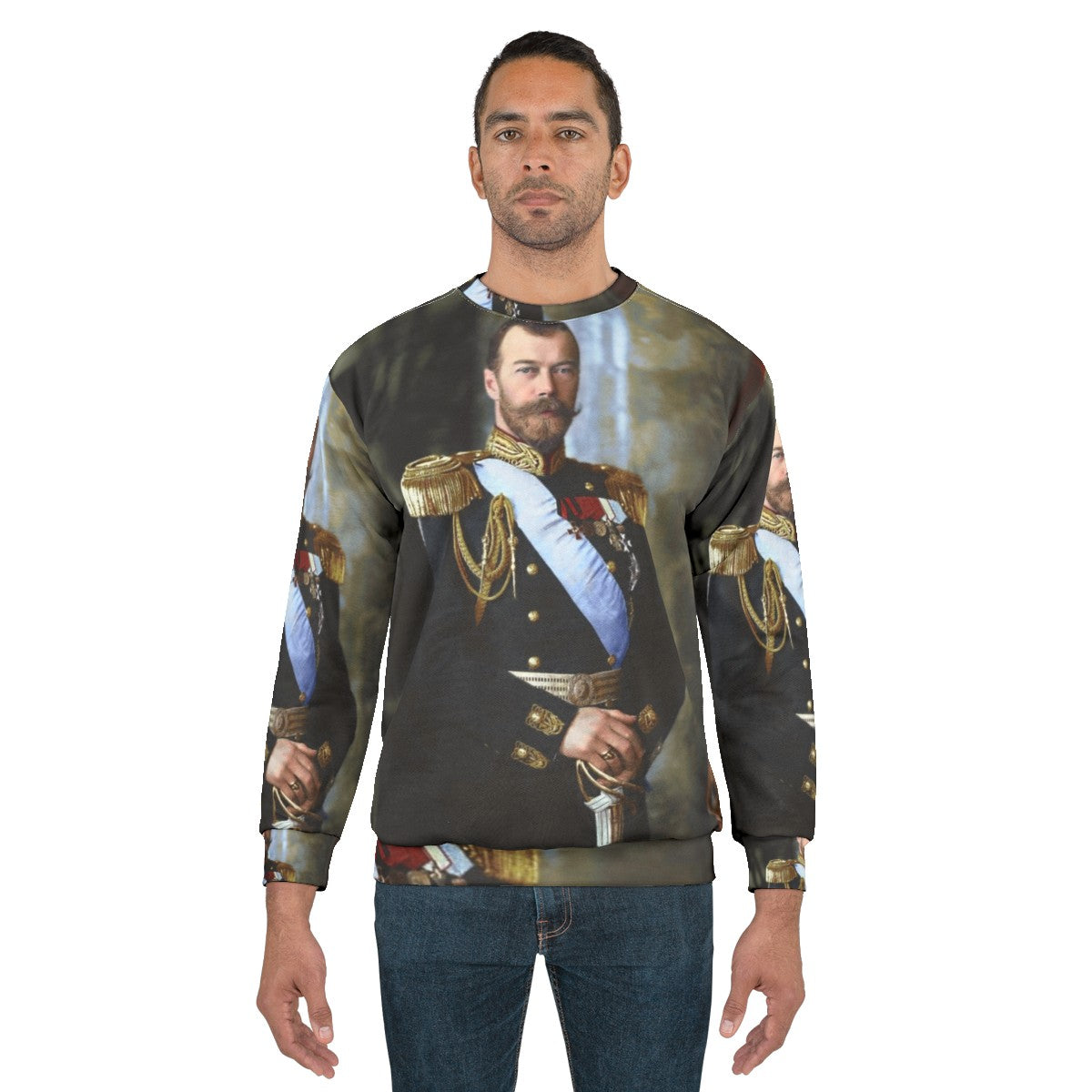 Vintage Tsar Nicholas II of Russia Portrait Sweatshirt - men