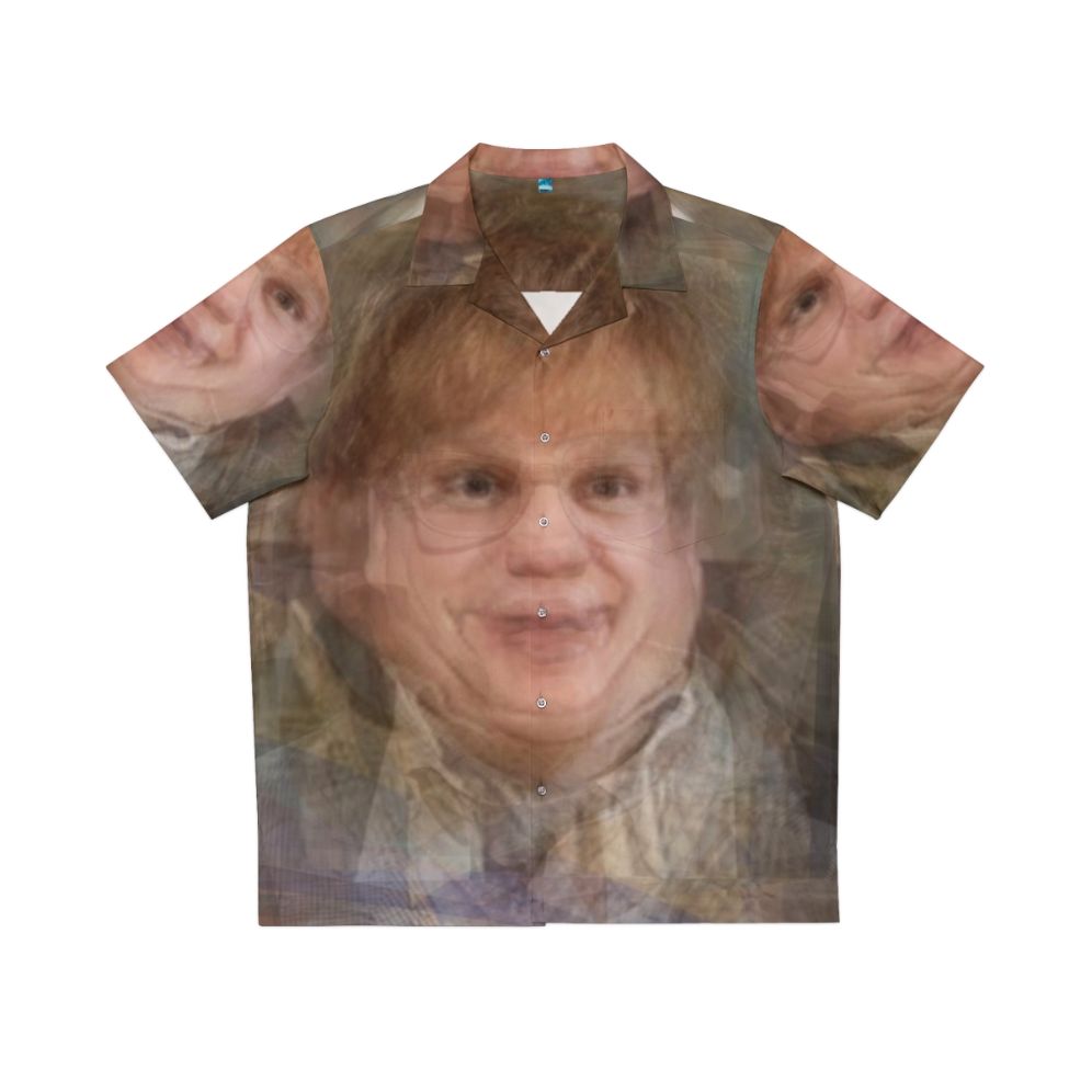 Chris Farley Portrait Hawaiian Shirt with Blurred Movement Effect