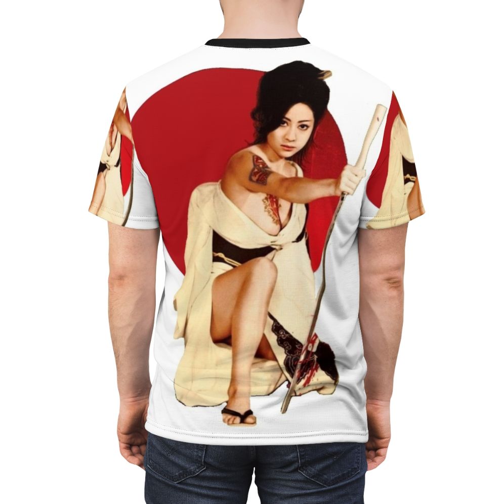 Reiko Ike AOP T-shirt depicting the legendary Japanese film heroine - men back