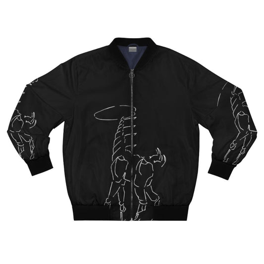 Horizon Zero Dawn Tallneck Bomber Jacket, featuring a giant giraffe-like machine from the game