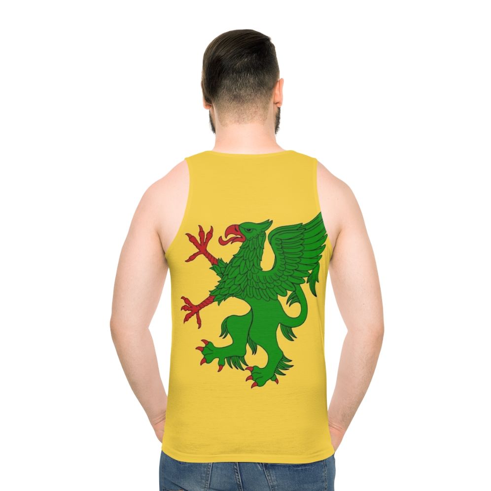 Green griffin unisex tank top - men back