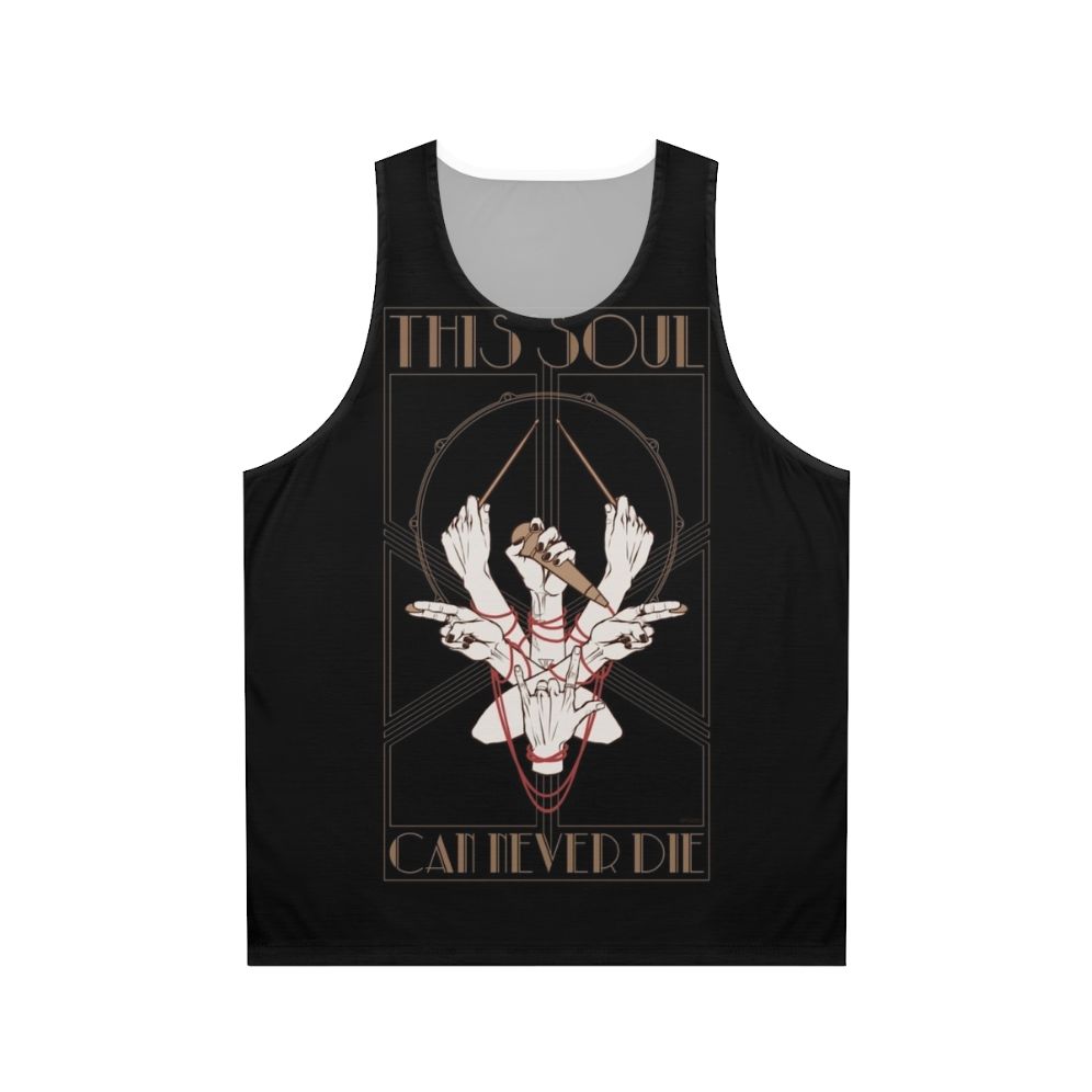 Unisex tank top with mystical art nouveau design