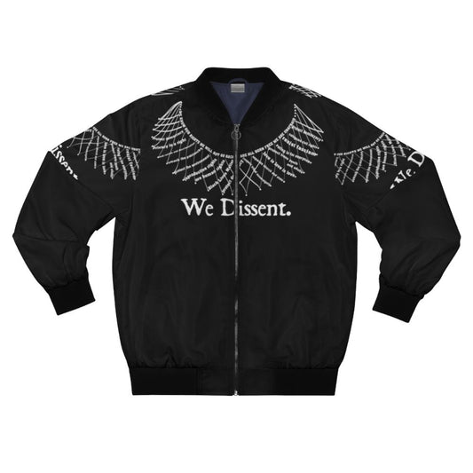 Dissent for Democracy bomber jacket with political slogans