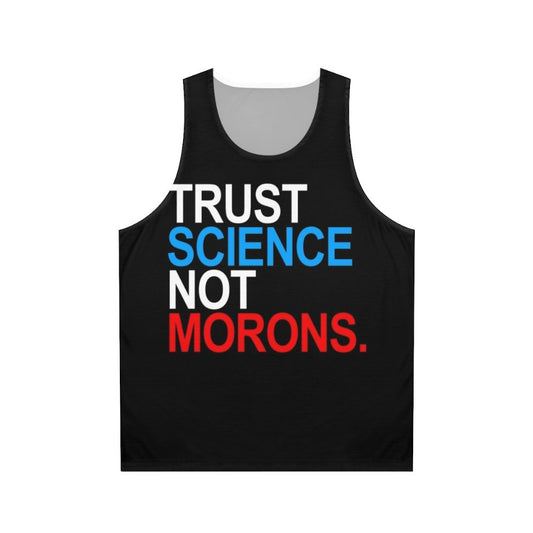 Patriotic anti-trump tank top with trust science message