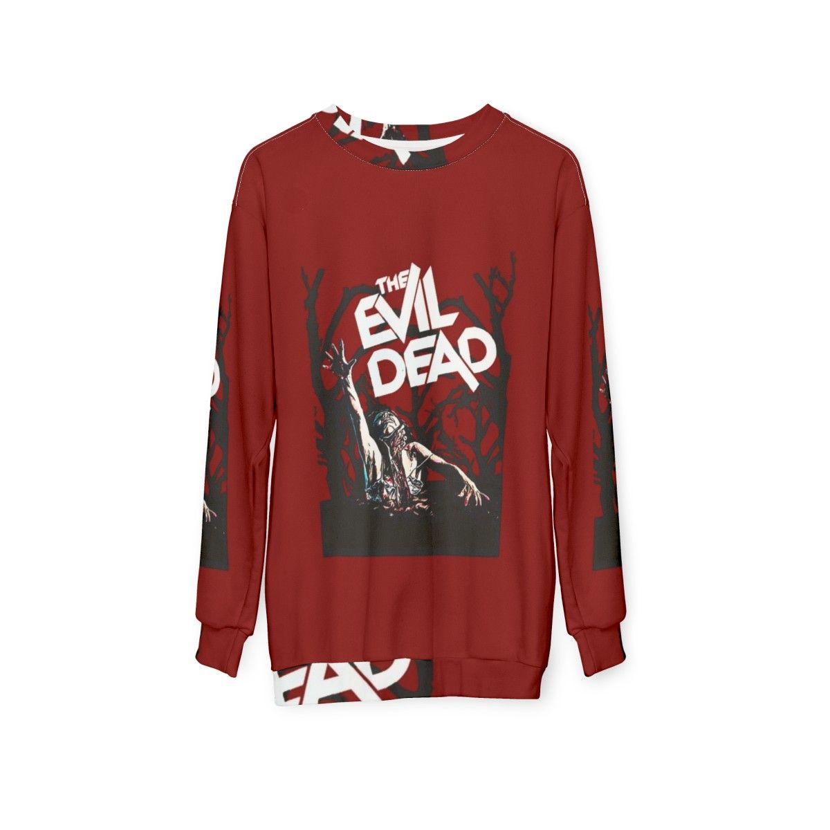 Evil Dead Sweatshirt featuring Ash Williams and the Boomstick - hanging