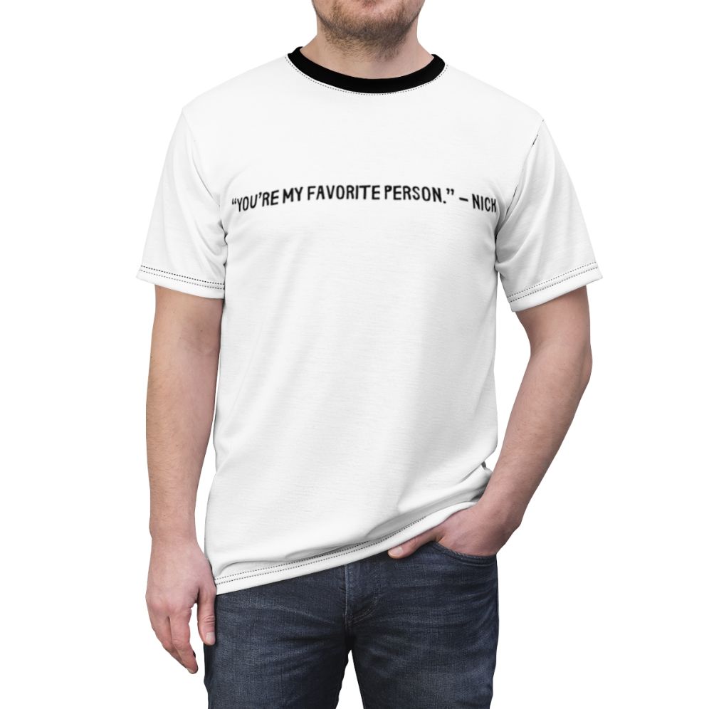 Heartstopper Inspired T-Shirt Featuring Fanart Graphic of Characters - men front