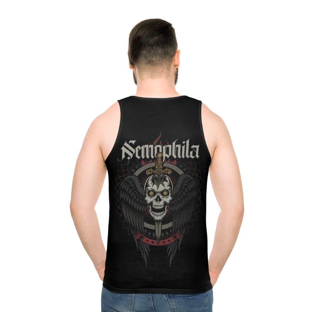 Skull Wings Unisex Heavy Metal Tank Top - men back