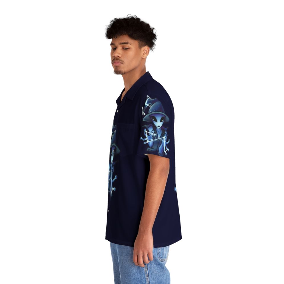 Galaxy Witch Alien Hawaiian Shirt - Intergalactic Tropical Style - People Left