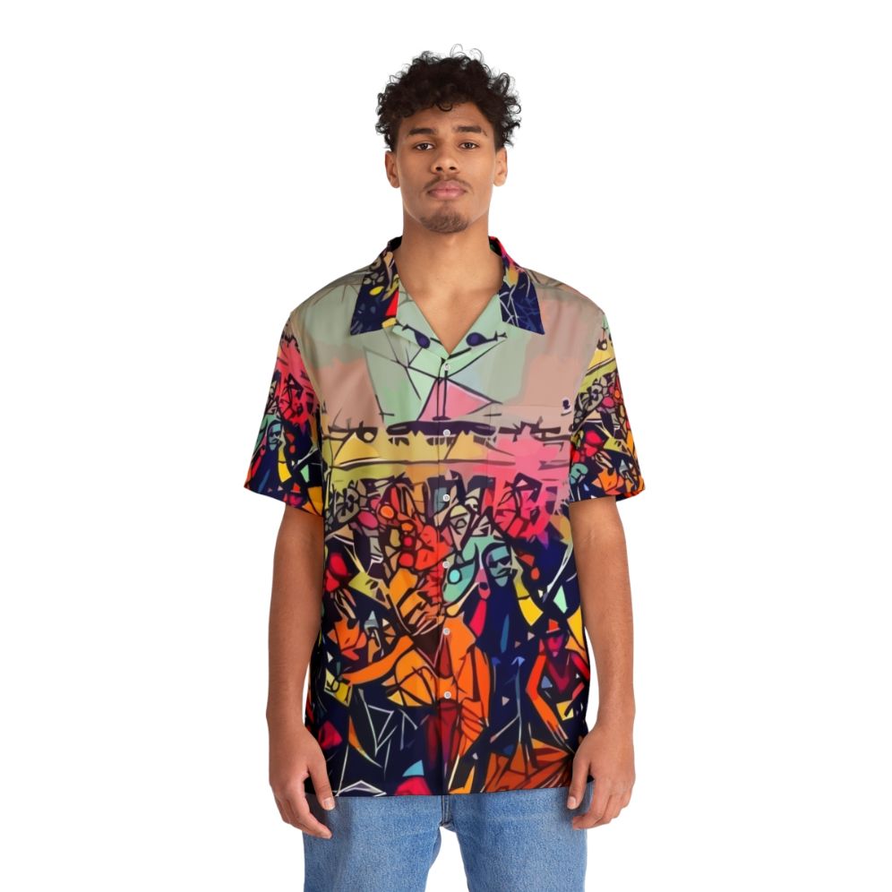 Colorful abstract Hawaiian shirt inspired by Kendrick Lamar's 'To Pimp a Butterfly' - Lifestyle