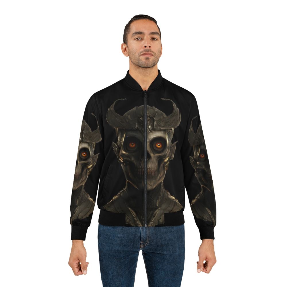 Bomber jacket featuring a skull warrior of the undead army design - Lifestyle