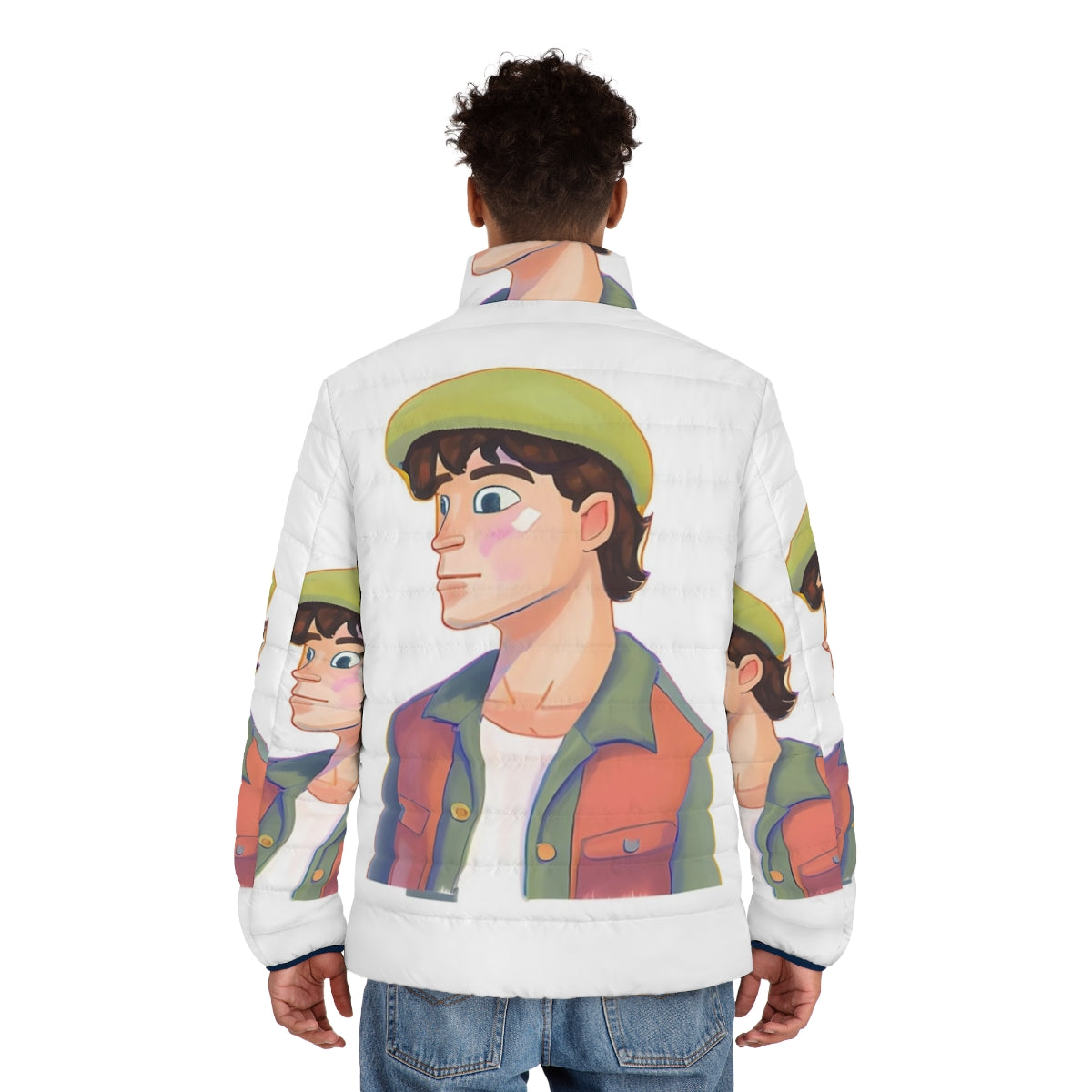 Heartstopper Charlie Spring Puffer Jacket - Officially licensed Netflix merchandise featuring the beloved character from the hit series. - men back