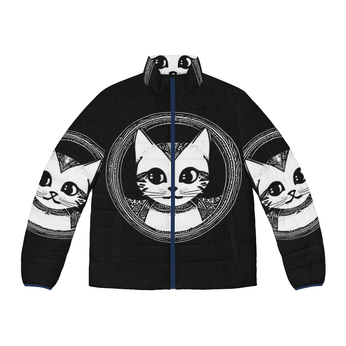 Legendary Cat Circular Logo Puffer Jacket with Hydro NFT Design