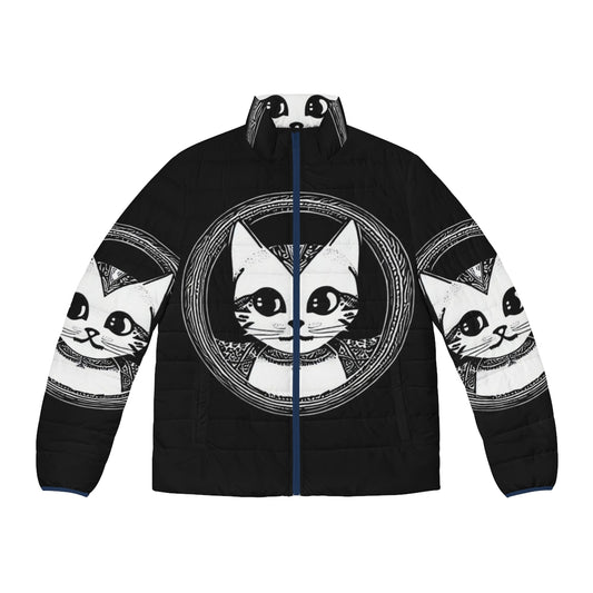 Legendary Cat Circular Logo Puffer Jacket with Hydro NFT Design