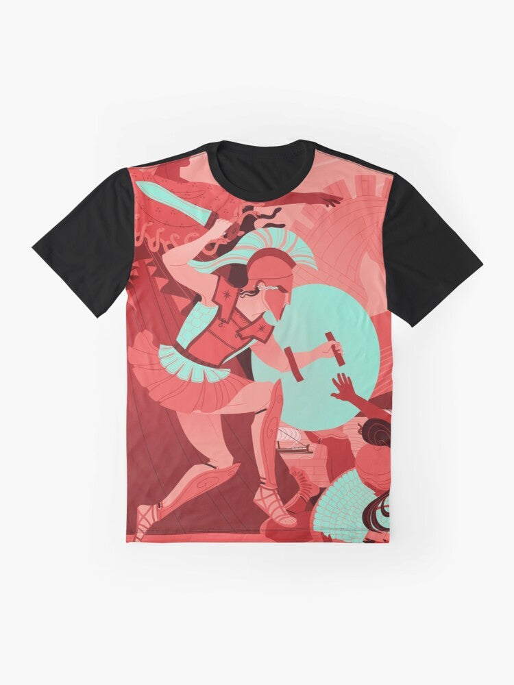 The Iliad Graphic T-Shirt featuring the classic story of ancient Greece - Flat lay