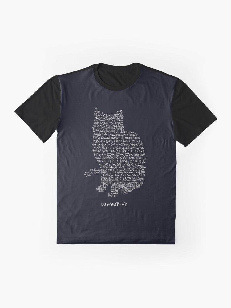 Schroedinger's Cat Graphic T-Shirt - Quantum Physics, Astrophysics, Nerd Design - Flat lay