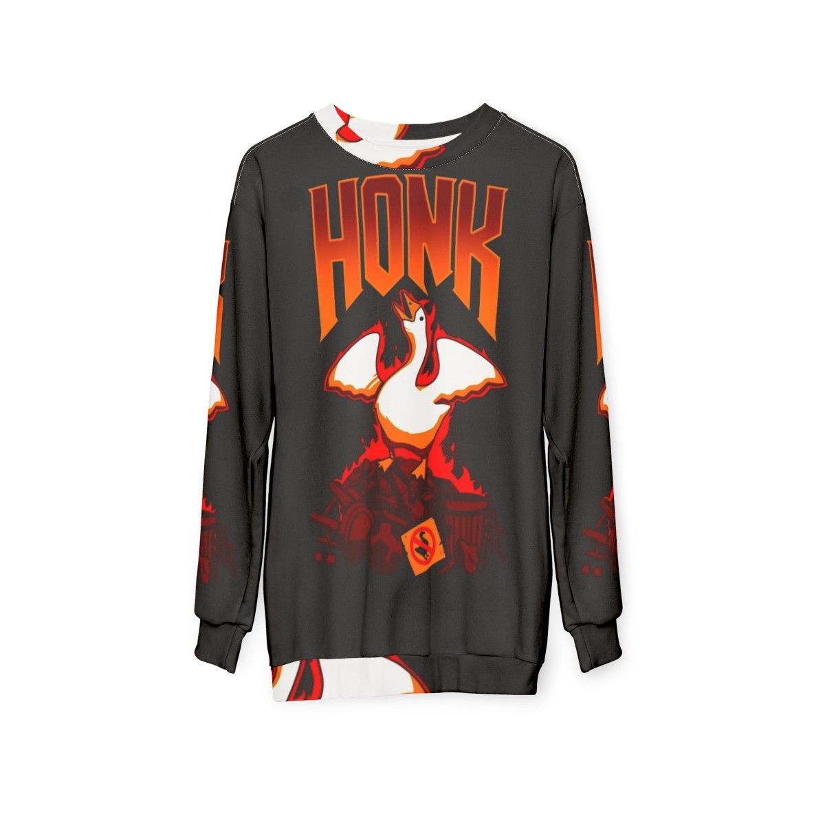 Honk Goose Videogame Sweatshirt - hanging