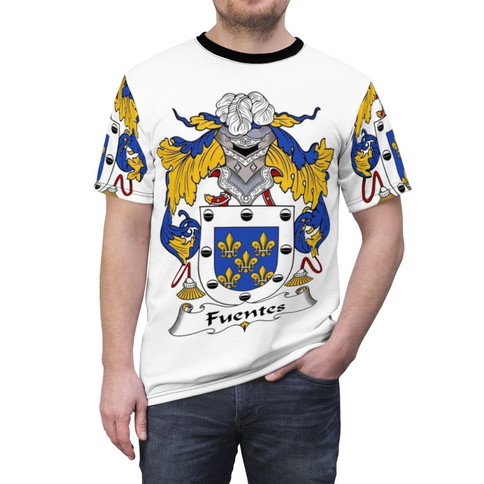 Fuentes Coat of Arms Family Crest T-Shirt - men front