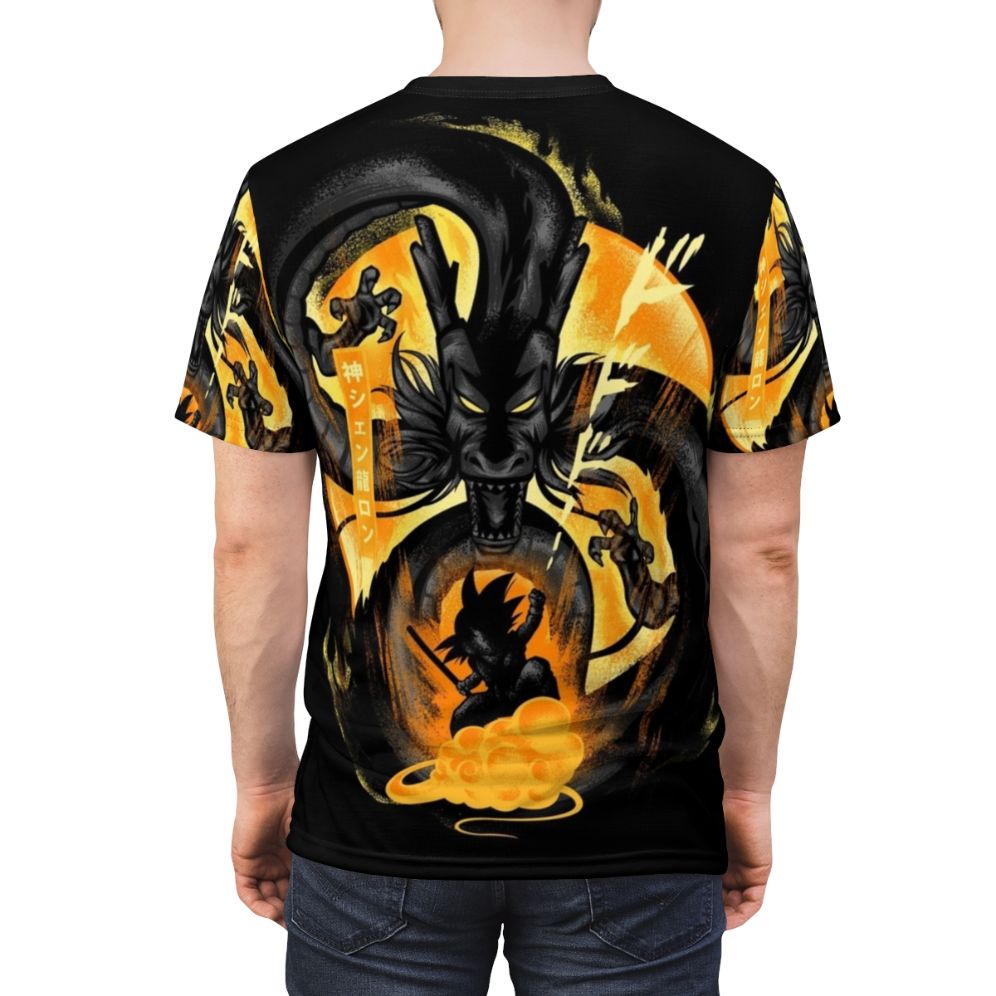 Dragon Ball inspired all-over-print t-shirt featuring Shenron the dragon - men back