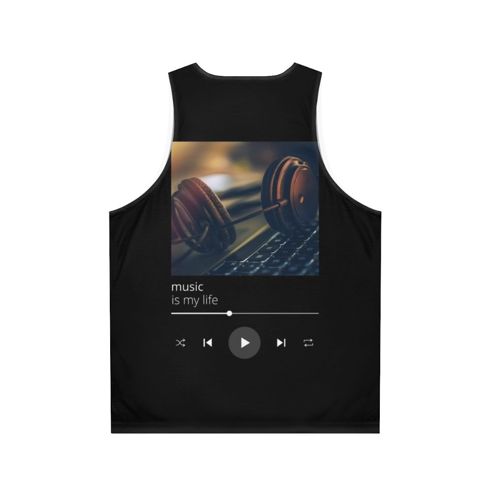 Unisex music lover tank top - Back