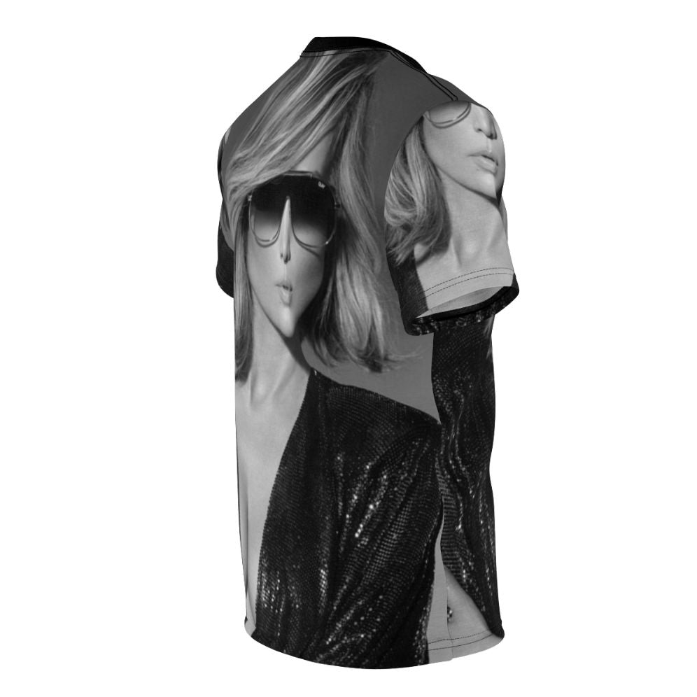 A stylish graphic tee featuring a high-quality image of actress Jennifer Lopez - men right