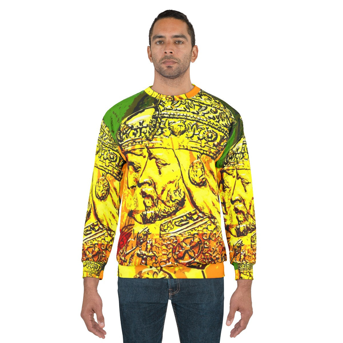 Haile Selassie and Empress Menen Rastafarian Sweatshirt - men