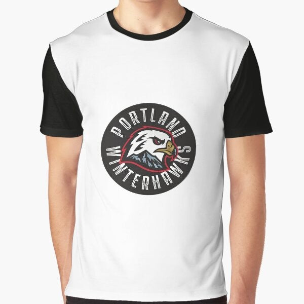 Portland Winterhawks hockey team logo graphic t-shirt