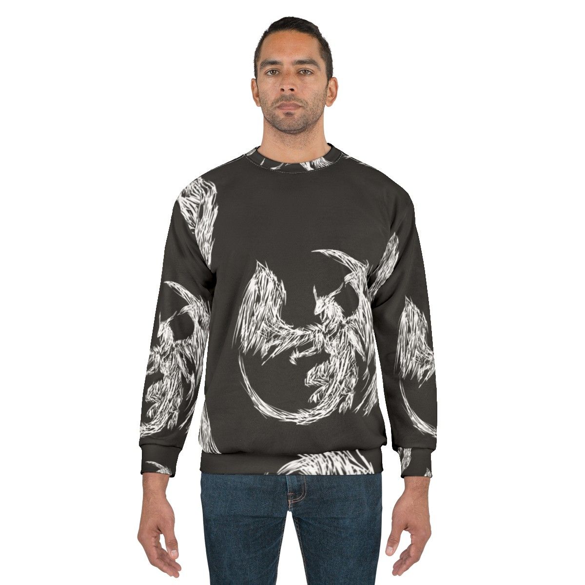 Mystic Lightning Dragon Sweatshirt featuring legendary animals - men