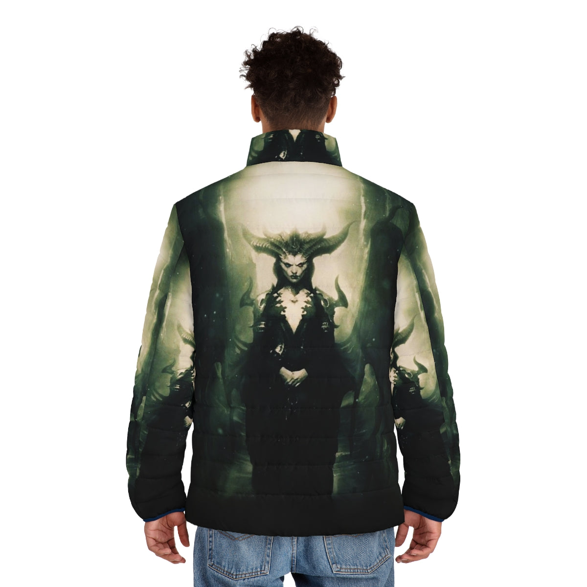 Diablo 4 Booooom Puffer Jacket featuring Lilith - men back