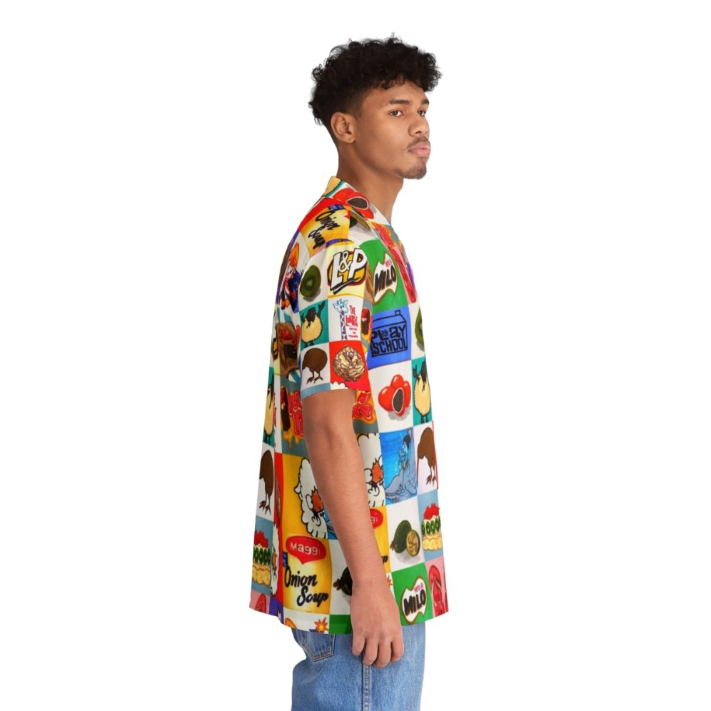 Kiwiana Hawaiian Shirt with Food and Drink Icons - People Pight