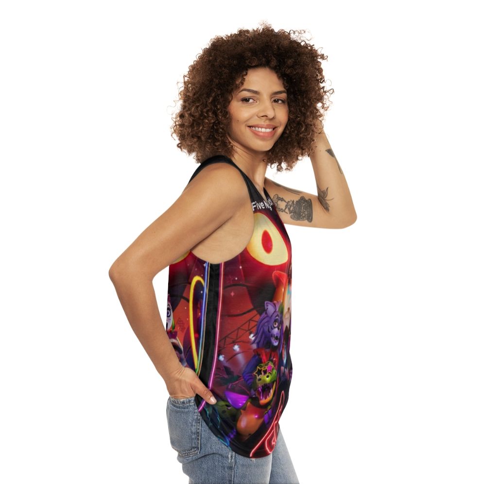 FNAF Security Breach Unisex Gaming Tank Top - women side