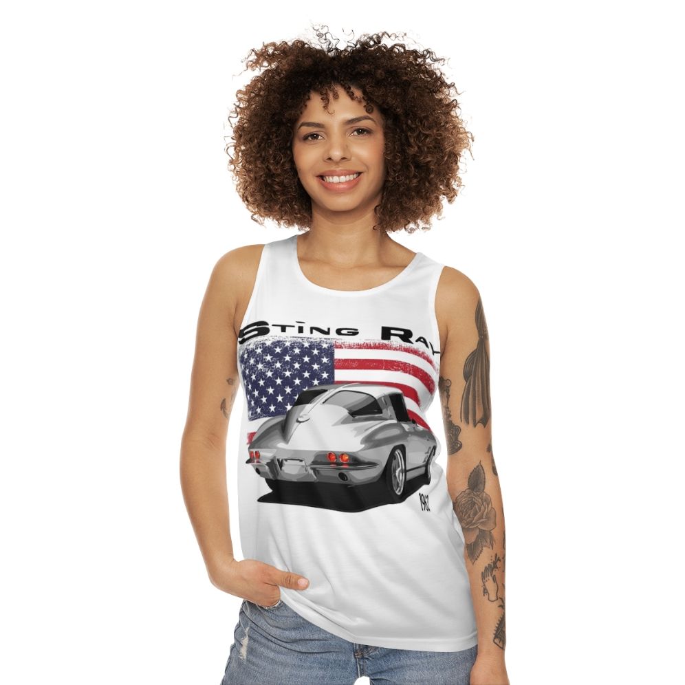 1963 Corvette Sting Ray Unisex Tank Top - women