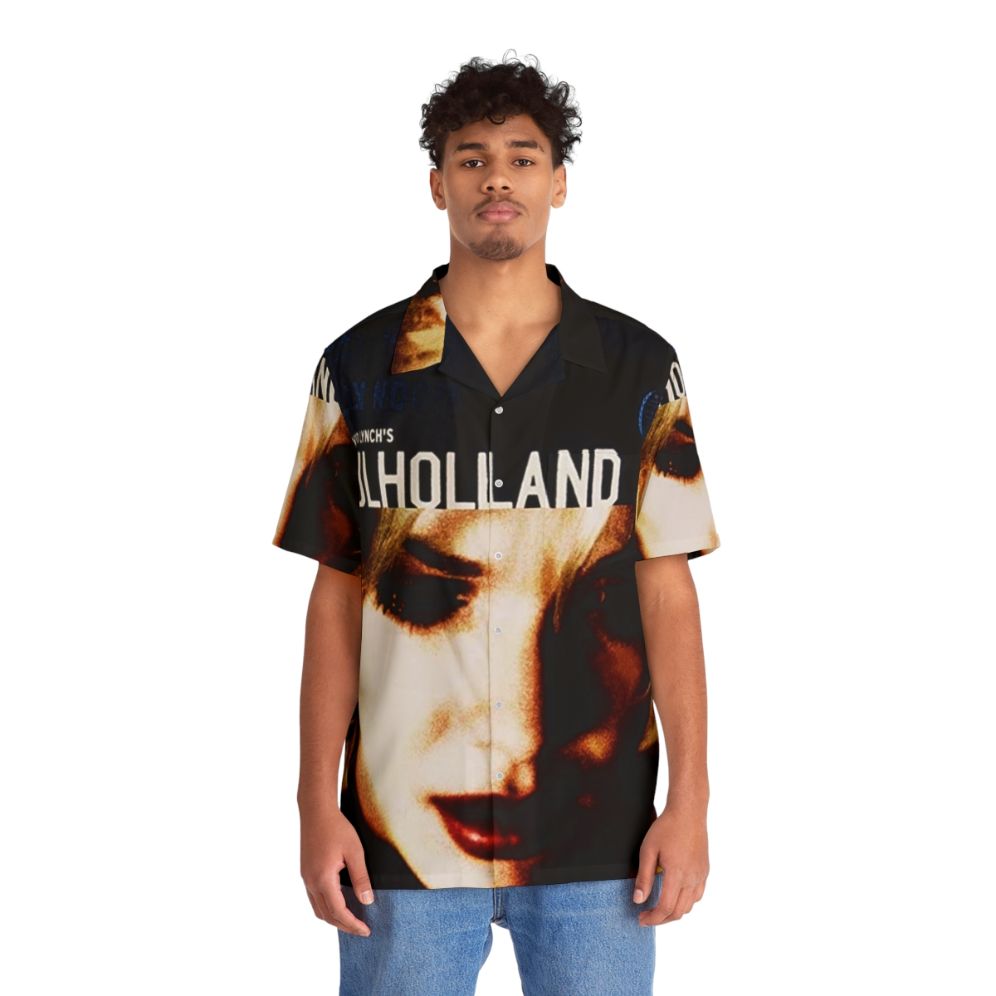 Mulholland Drive inspired Hawaiian shirt with movie poster design - People Front