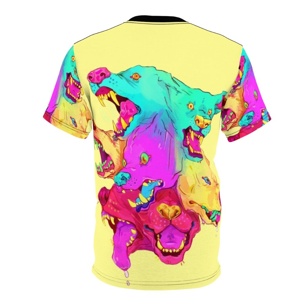 Pileup monster design on a bright and colorful t-shirt - Back