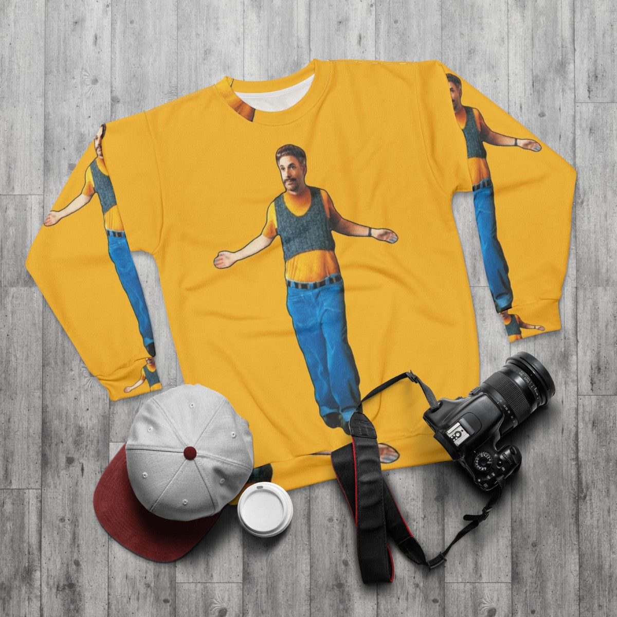 Corky St Clair Sweatshirt Waiting for Guffman - flat lay