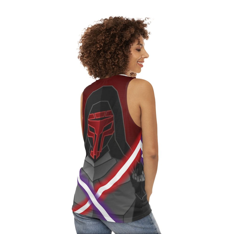 Unisex Dark Warrior Star Wars Tank Top - women back