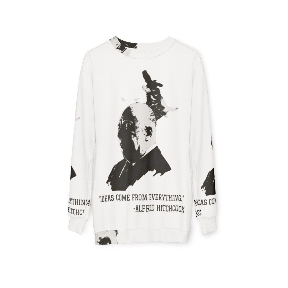 Alfred Hitchcock Illustration Sweatshirt - hanging