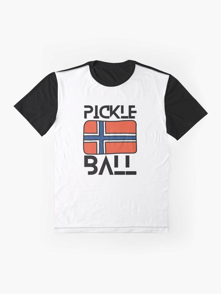 Norway Pickleball Graphic T-Shirt - Flat lay