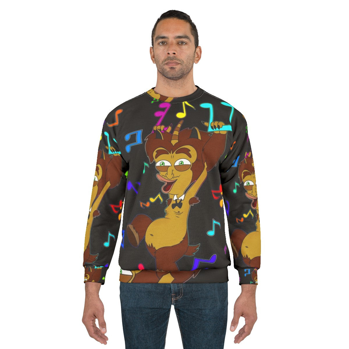 Big Mouth Maury Music Sweatshirt featuring hormone monster and adolescent animation - men