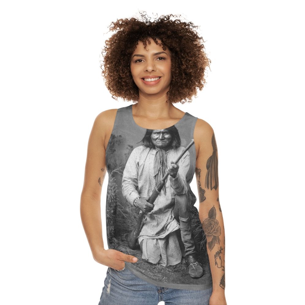 Geronimo unisex native american apache tribal tank top - women